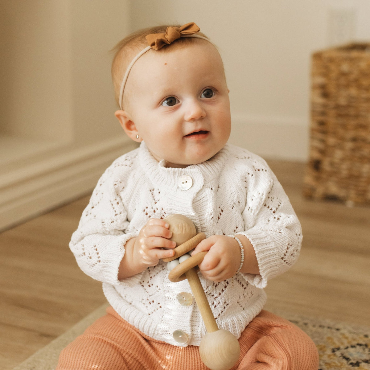 Infant white cardigan best sale