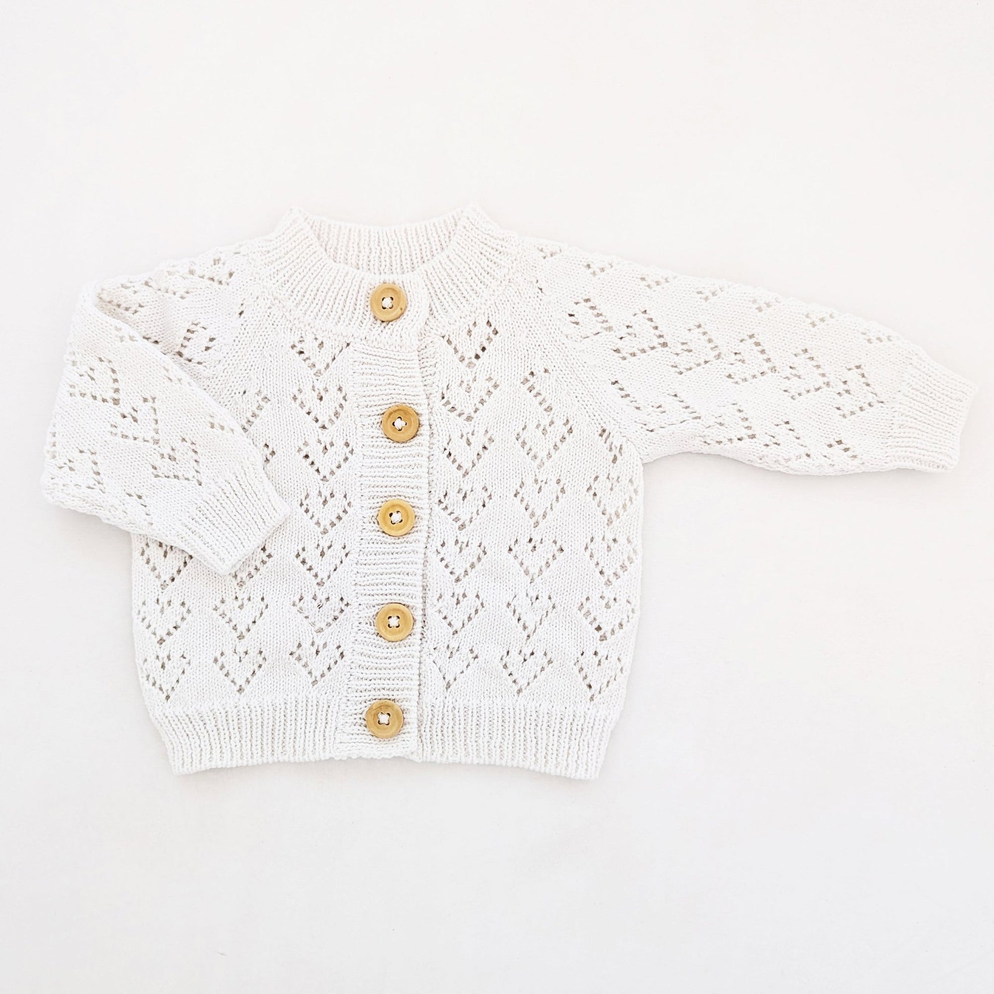 Heart Lace White Cardigan Sweater Baby & Toddler - Sweaters