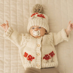 Mushroom Natural Cardigan Sweater Baby & Toddler - Sweaters