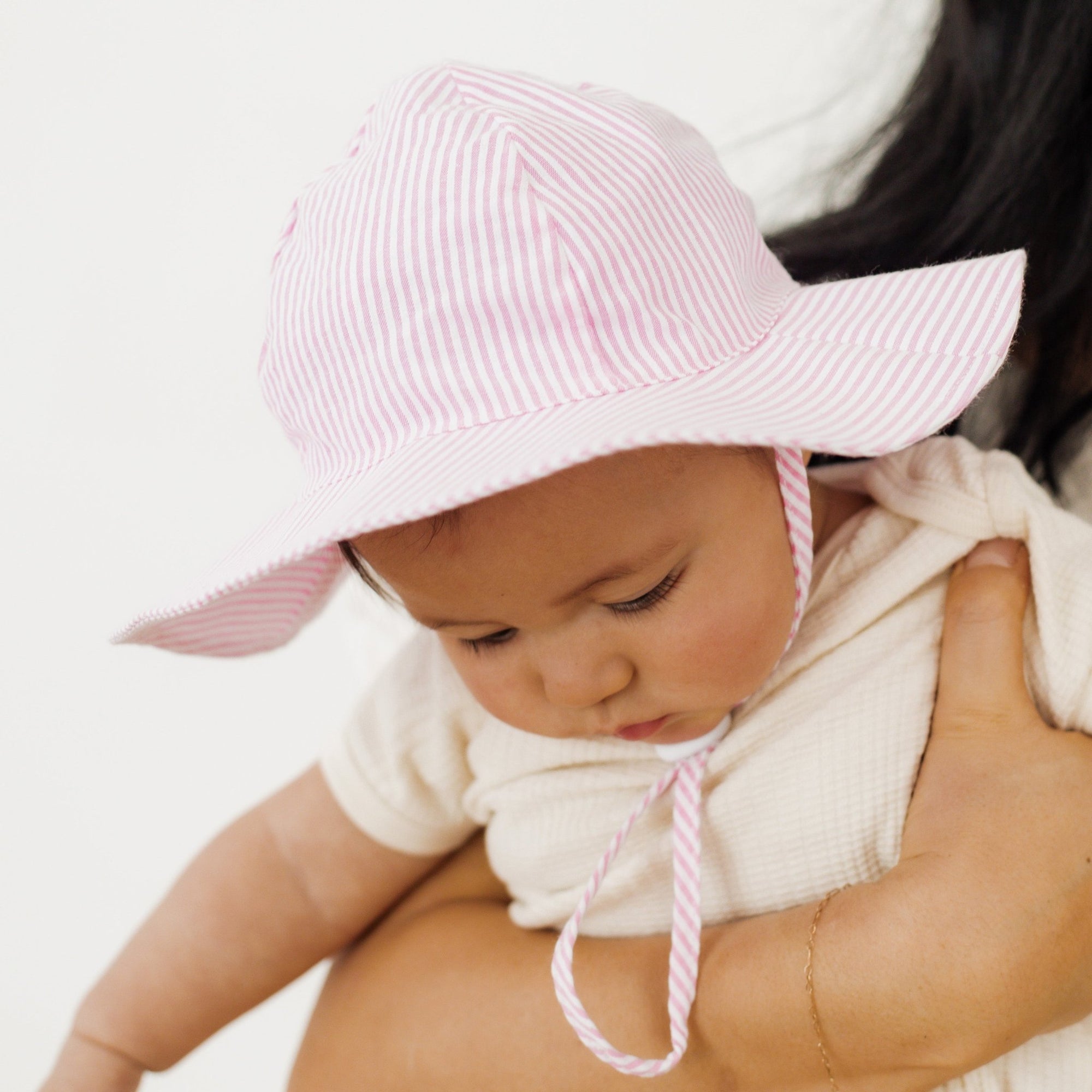 Pink Seersucker Sunhat UPF 50+ Baby & Toddler - Sunhat