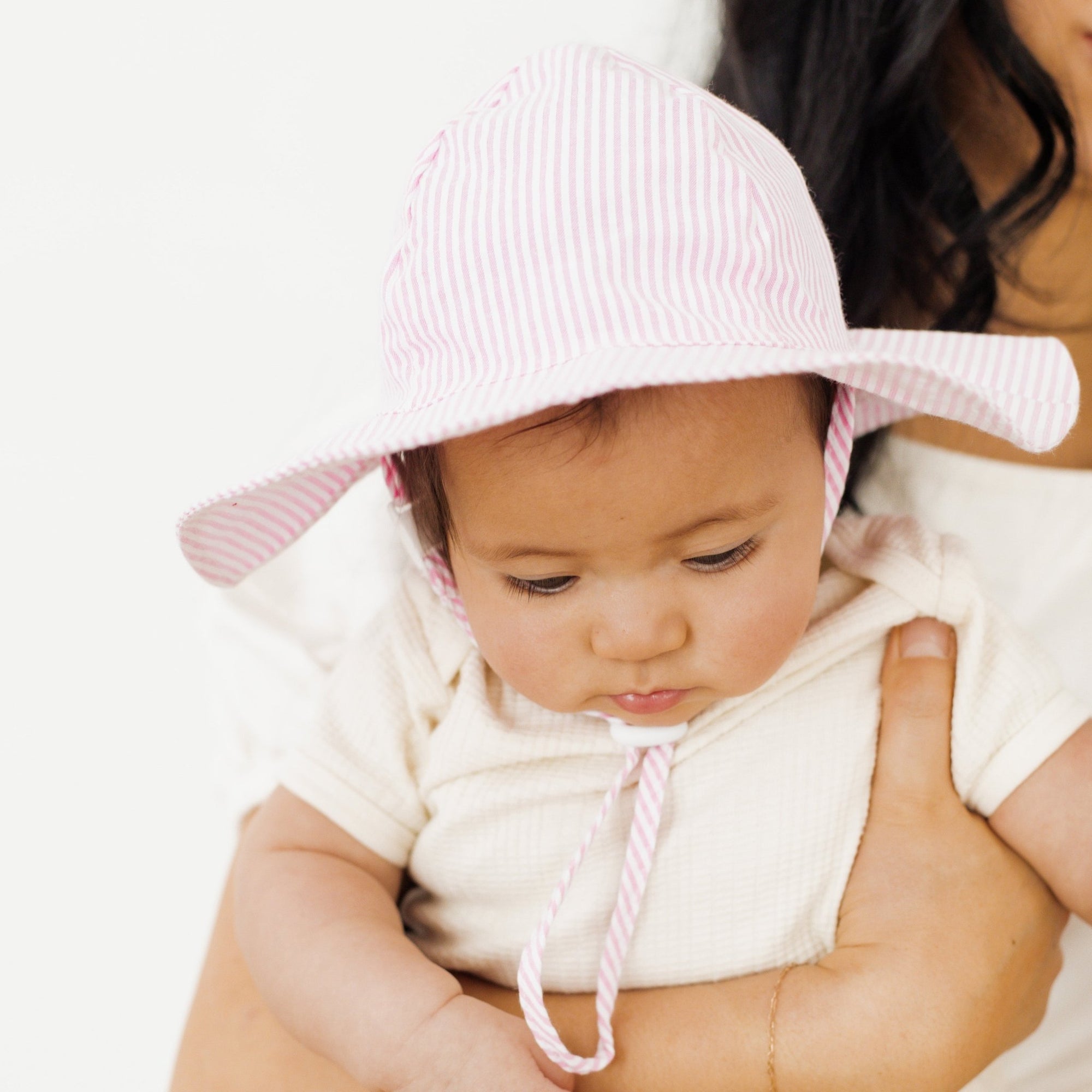 Pink Seersucker Sunhat UPF 50+ Baby & Toddler - Sunhat