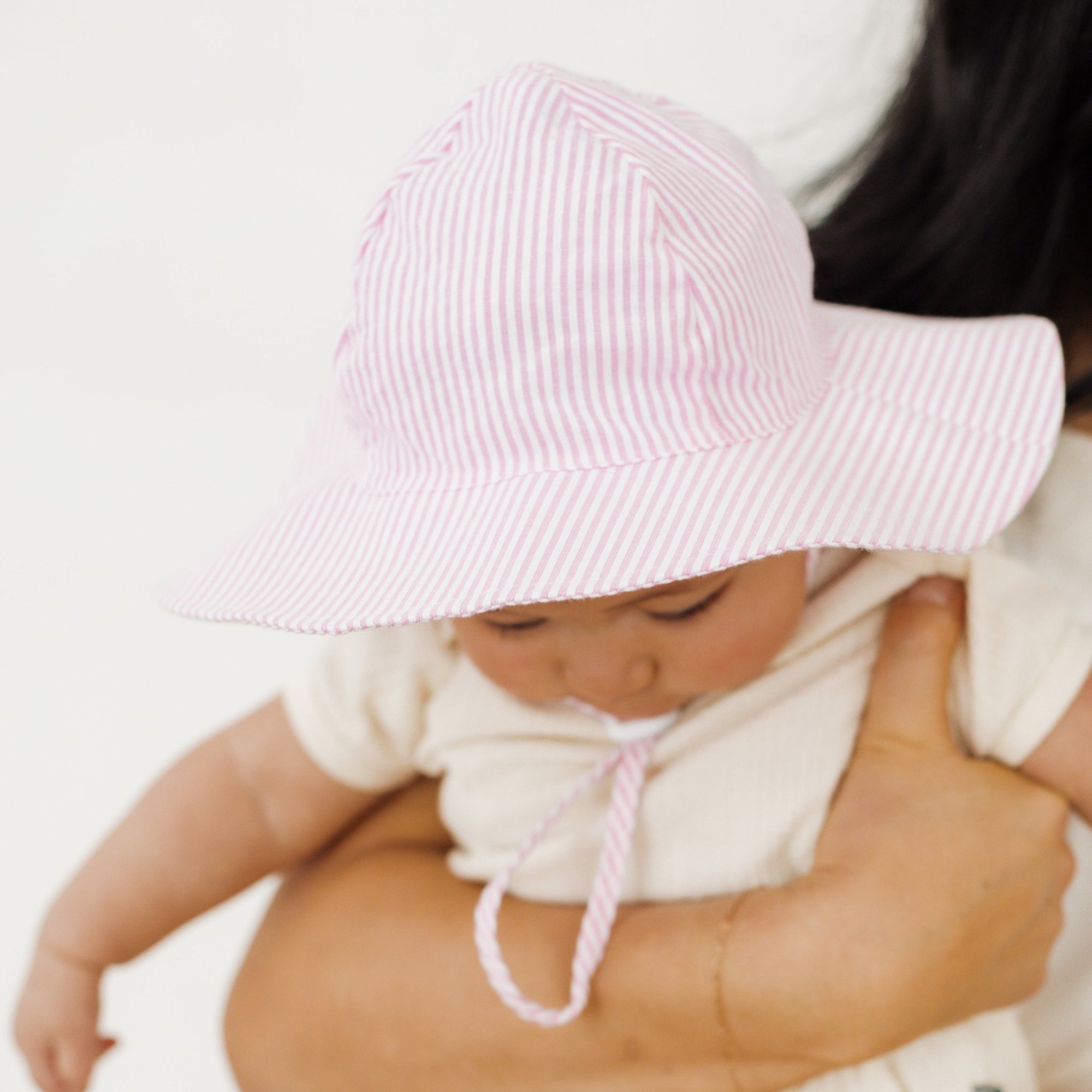 Pink Seersucker Sunhat UPF 50+ Baby & Toddler - Sunhat