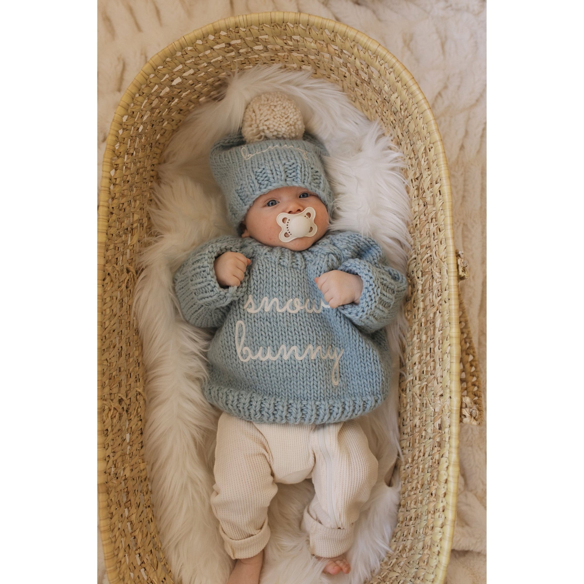 Snow Bunny Surf Blue Crew Neck Sweater for Baby & Toddler - Sweaters