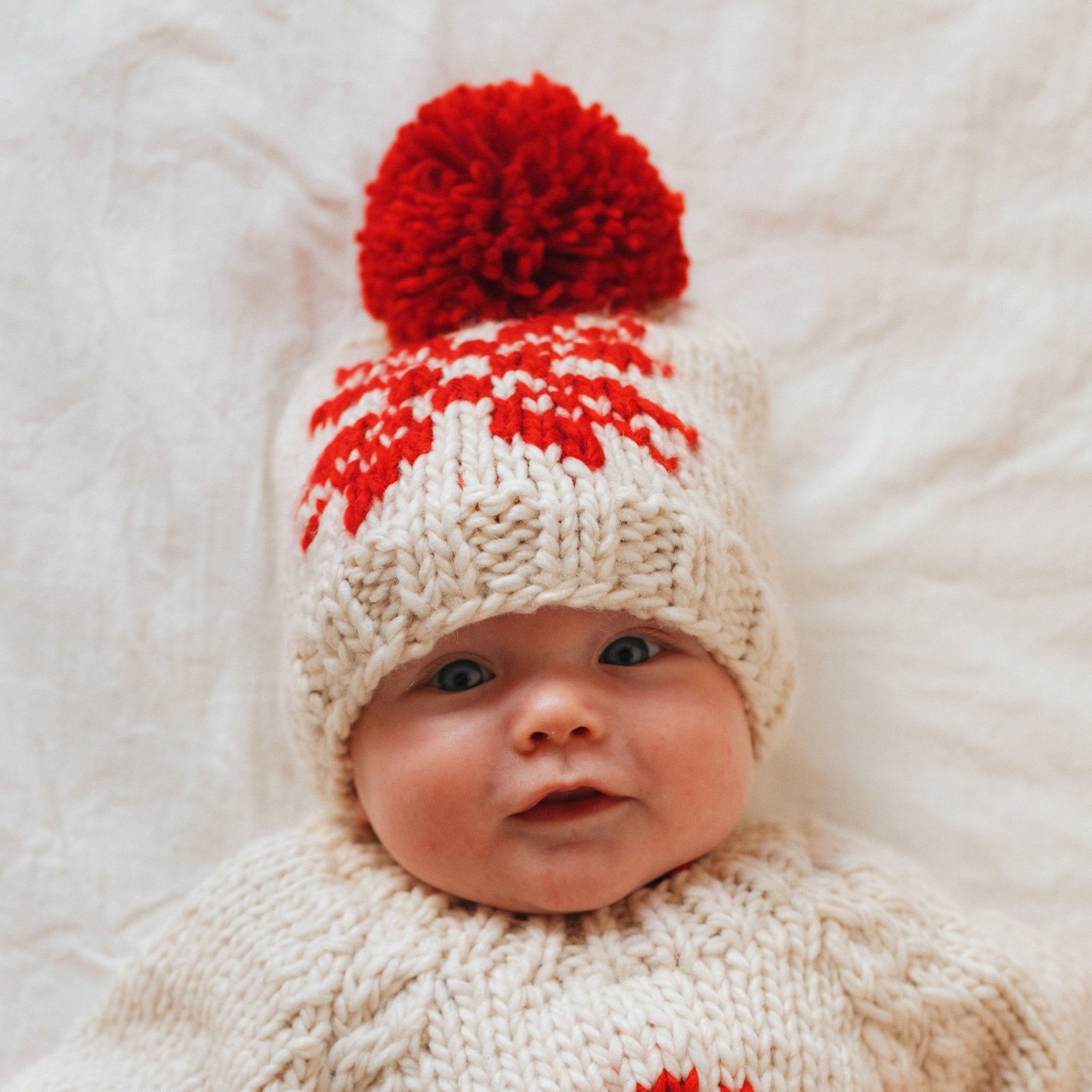 Snowflake Natural Beanie Hat for Baby & Kids - Beanie Hats