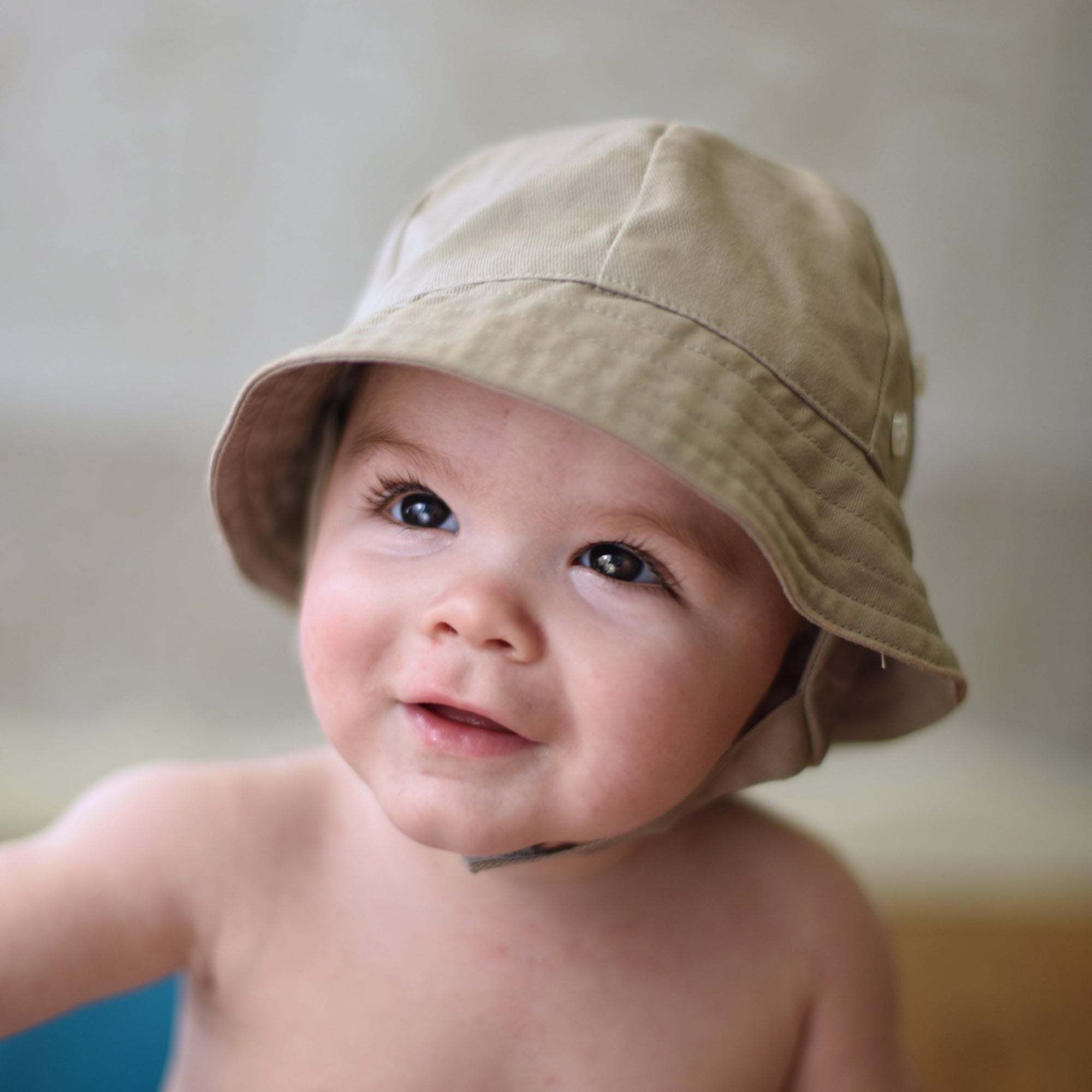 Tyrolean Sand UPF 50+ Hat with Chinstrap for Babies and Toddlers - Sunhat