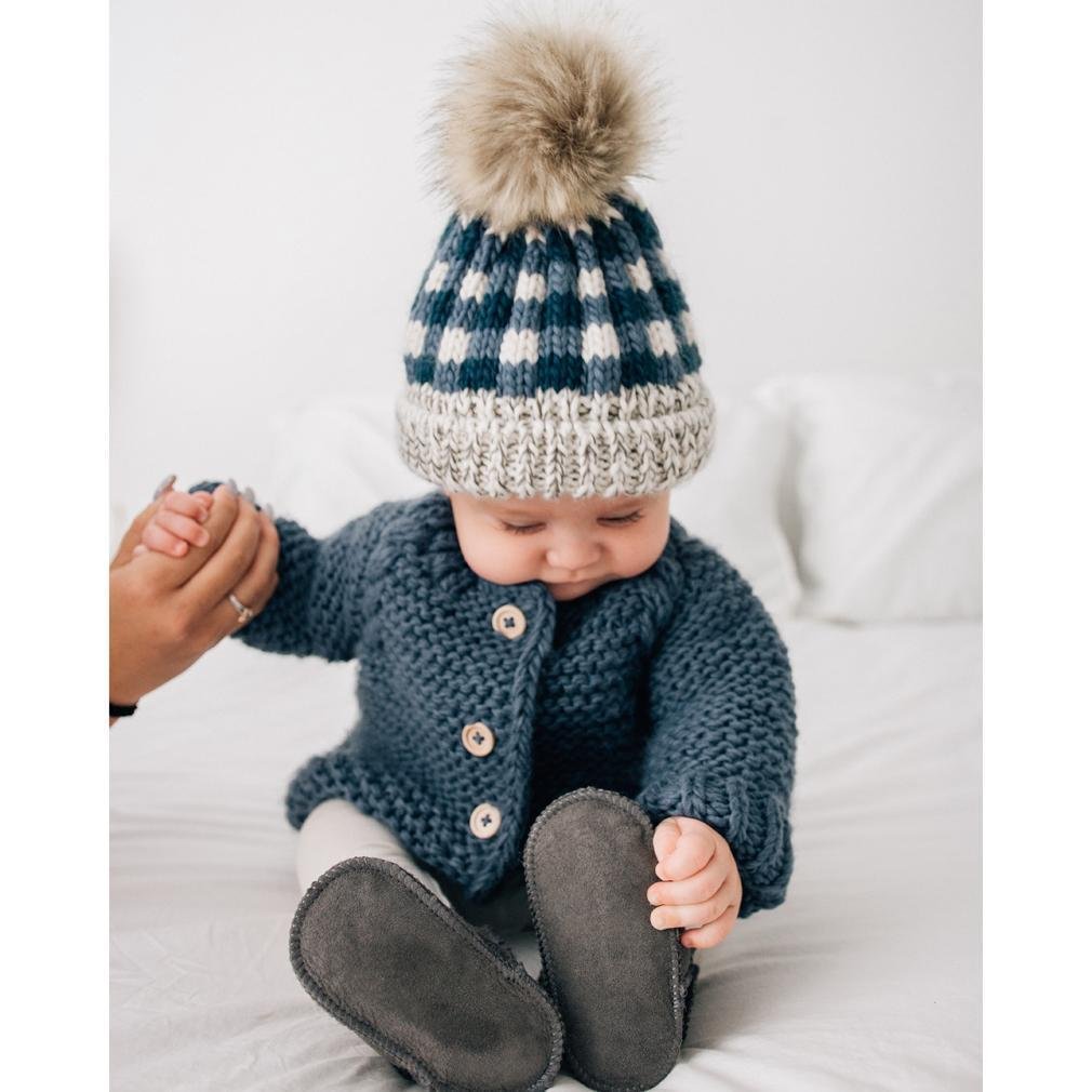 Atlantic Buffalo Check Pom Pom Beanie Hat - Beanie Hats