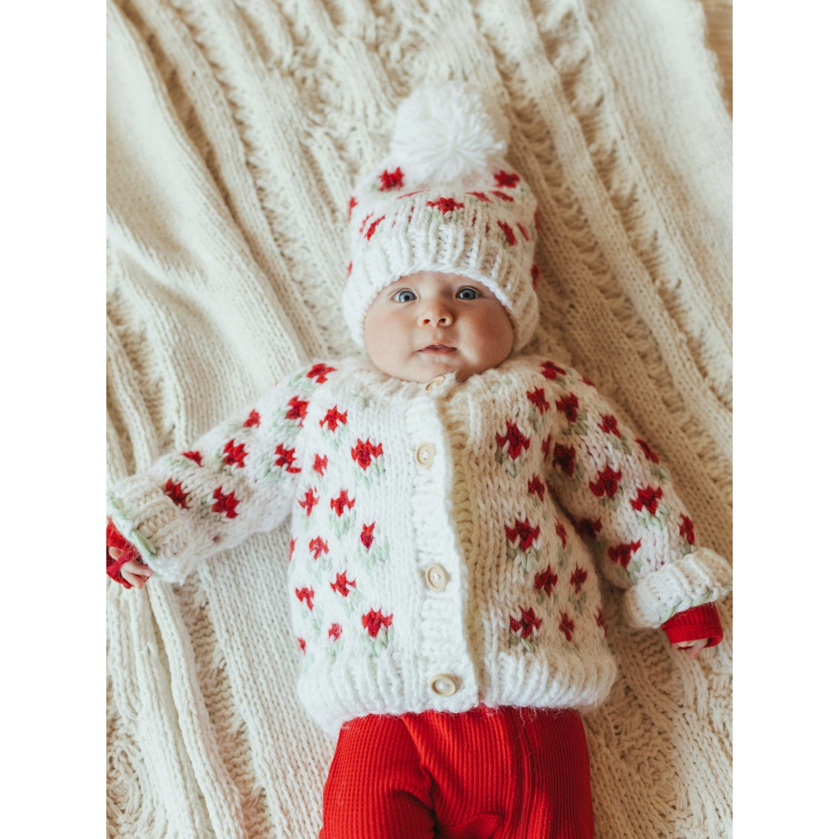 Bitty Blooms Holiday Cardigan Sweater Huggalugs