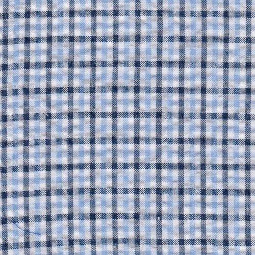 Blue Plaid UPF 25+ Seersucker Bucket Hat for Babies and Toddlers - Sunhat