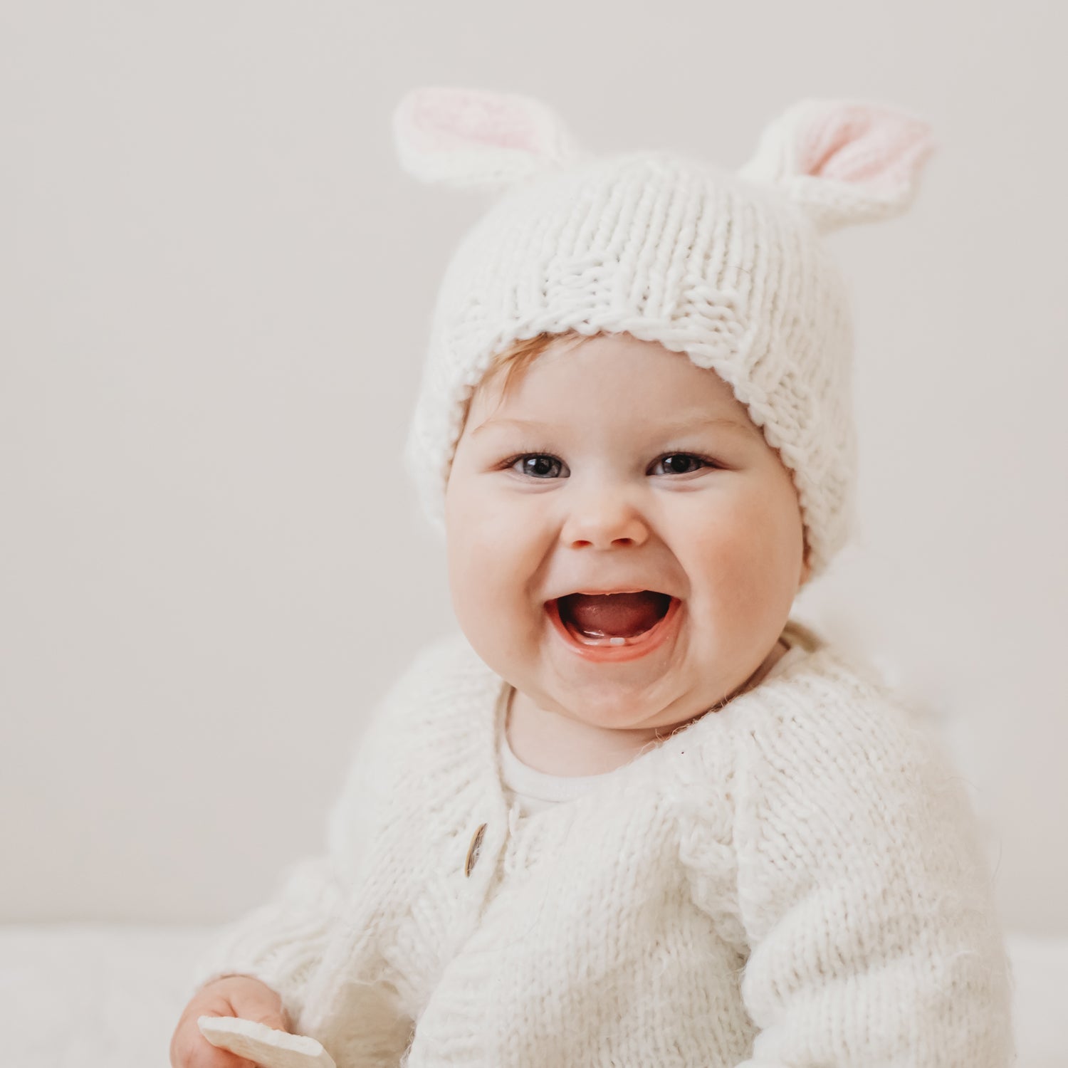 Bunny Ears White Beanie Hat Ships 1/1-1/30 - Beanie Hats