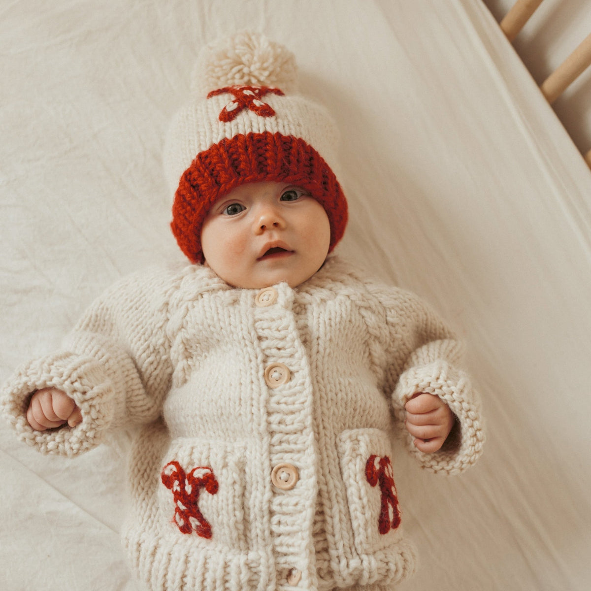 Candy Cane Cardigan Sweater Huggalugs