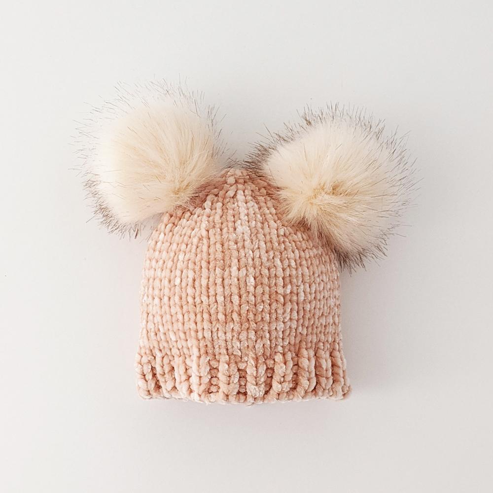 Champagne Chenille Beanie Hat - Beanie Hats