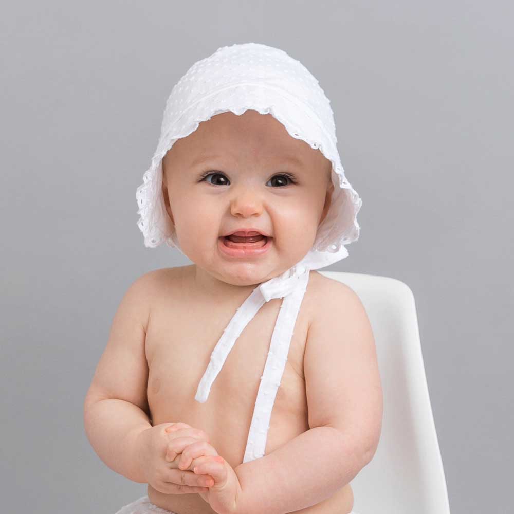 Clip Dot Bonnet for Infants & Toddlers