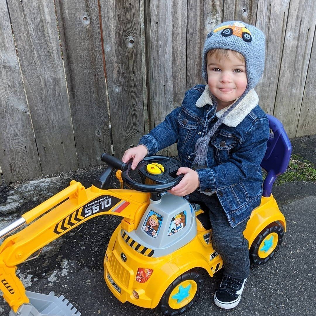 Digger Backhoe Beanie Hat - Beanie Hats