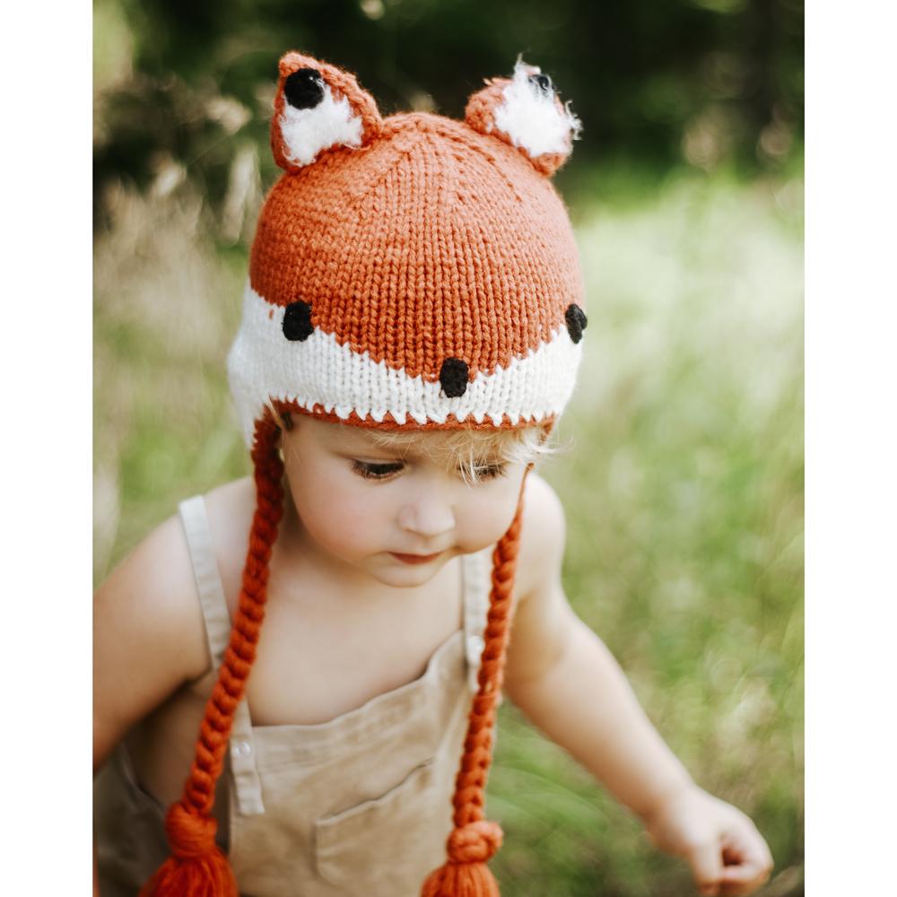 Fox Earflap Beanie Hat - Beanie Hats