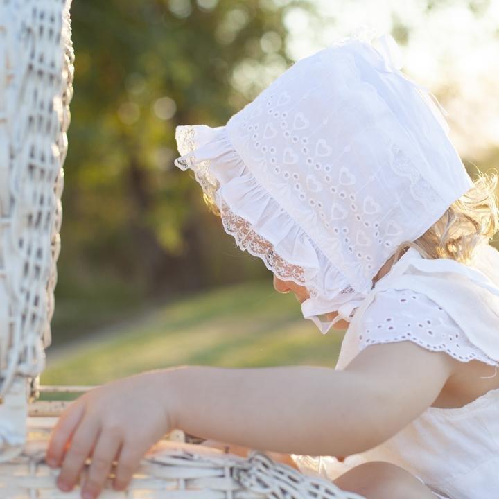 Cream best sale baby bonnet