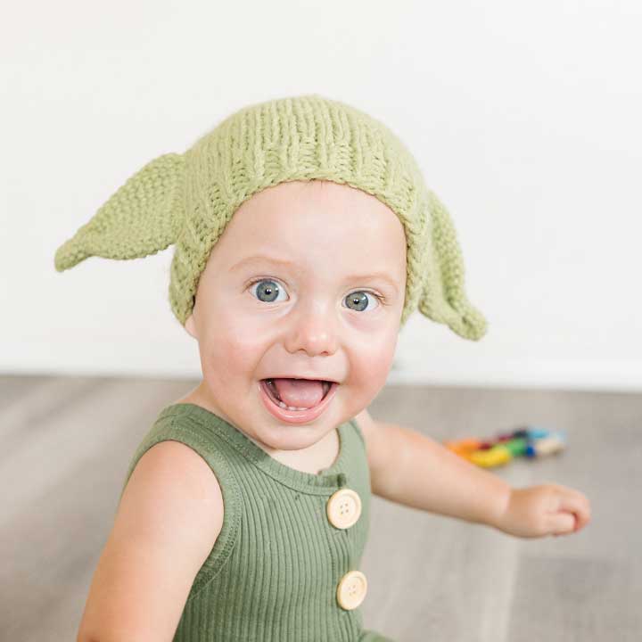 Newborn Baby Crochet Knit Costume Star Wars Yoda Beanies Hat