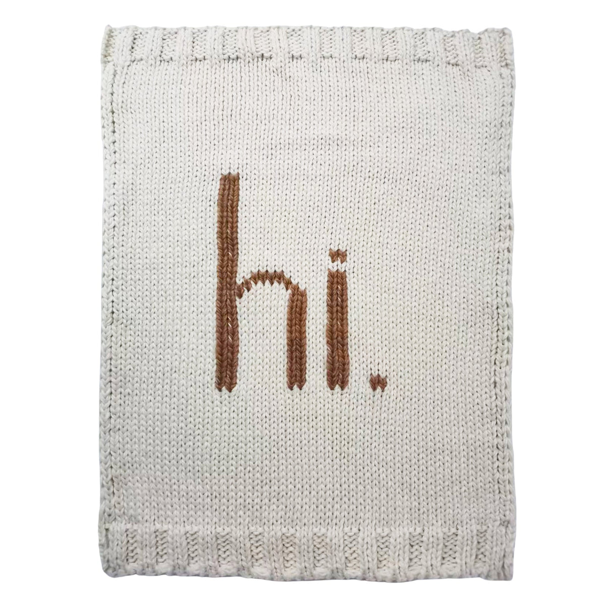 hi. Hand Knit Blanket Pecan - Swaddling &amp; Receiving Blankets