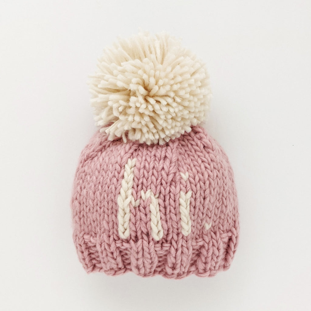 Huggalugs Pompom Baby Cable Winter Hat- Loden 0-6m