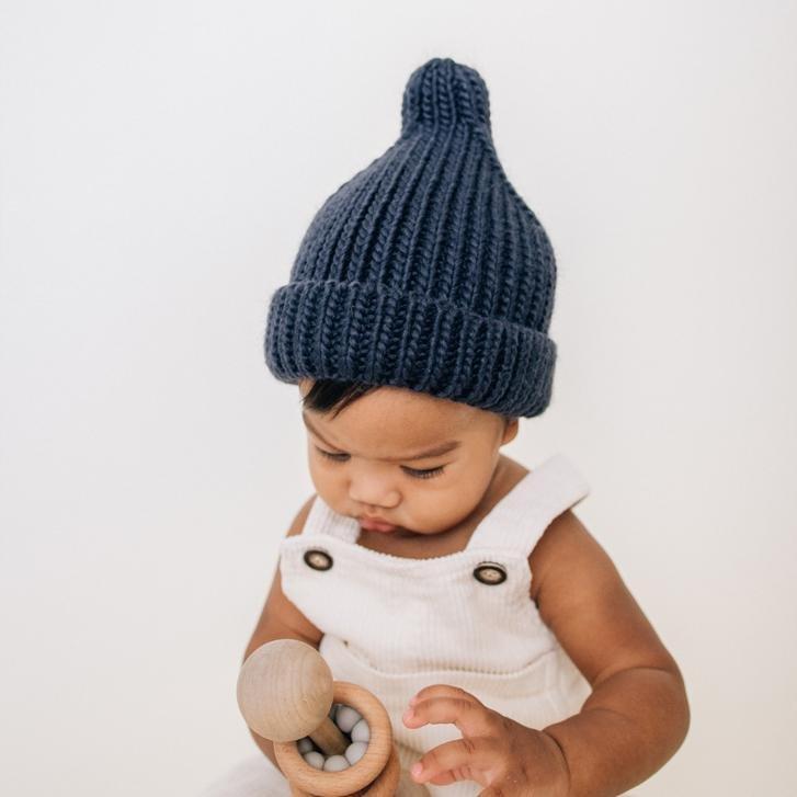 Indigo Peak Knit Beanie Hat - Beanie Hats