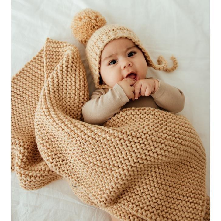 Baby girl knitted blanket sale