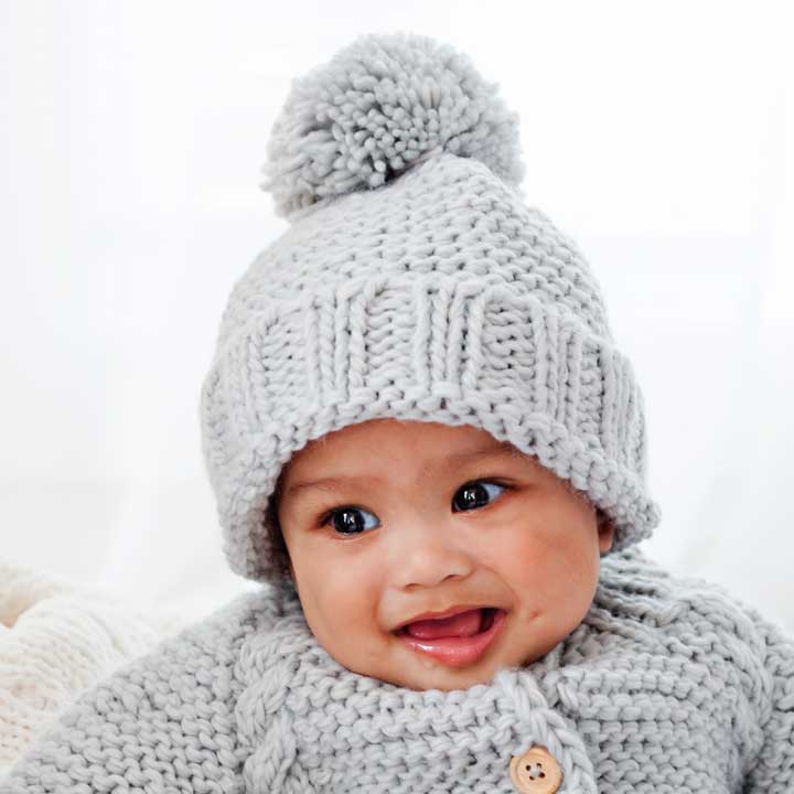 Grey baby beanie hat online