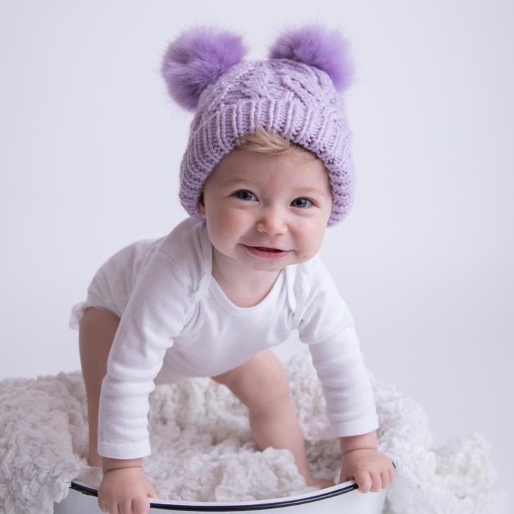 Lilac Fluffer Beanie Hat - Beanie Hats