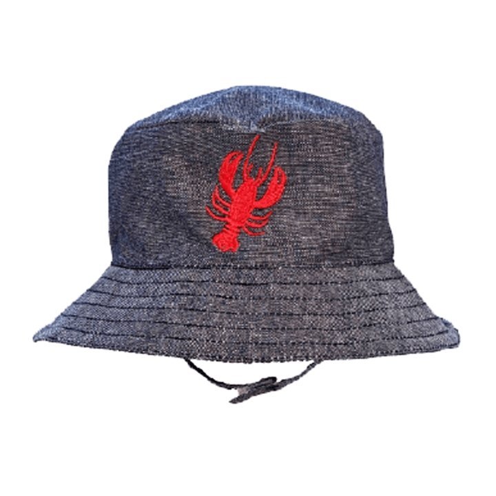 Lobster UPF 25+ Chambray Bucket Hat for Babies and Toddlers - Sunhat