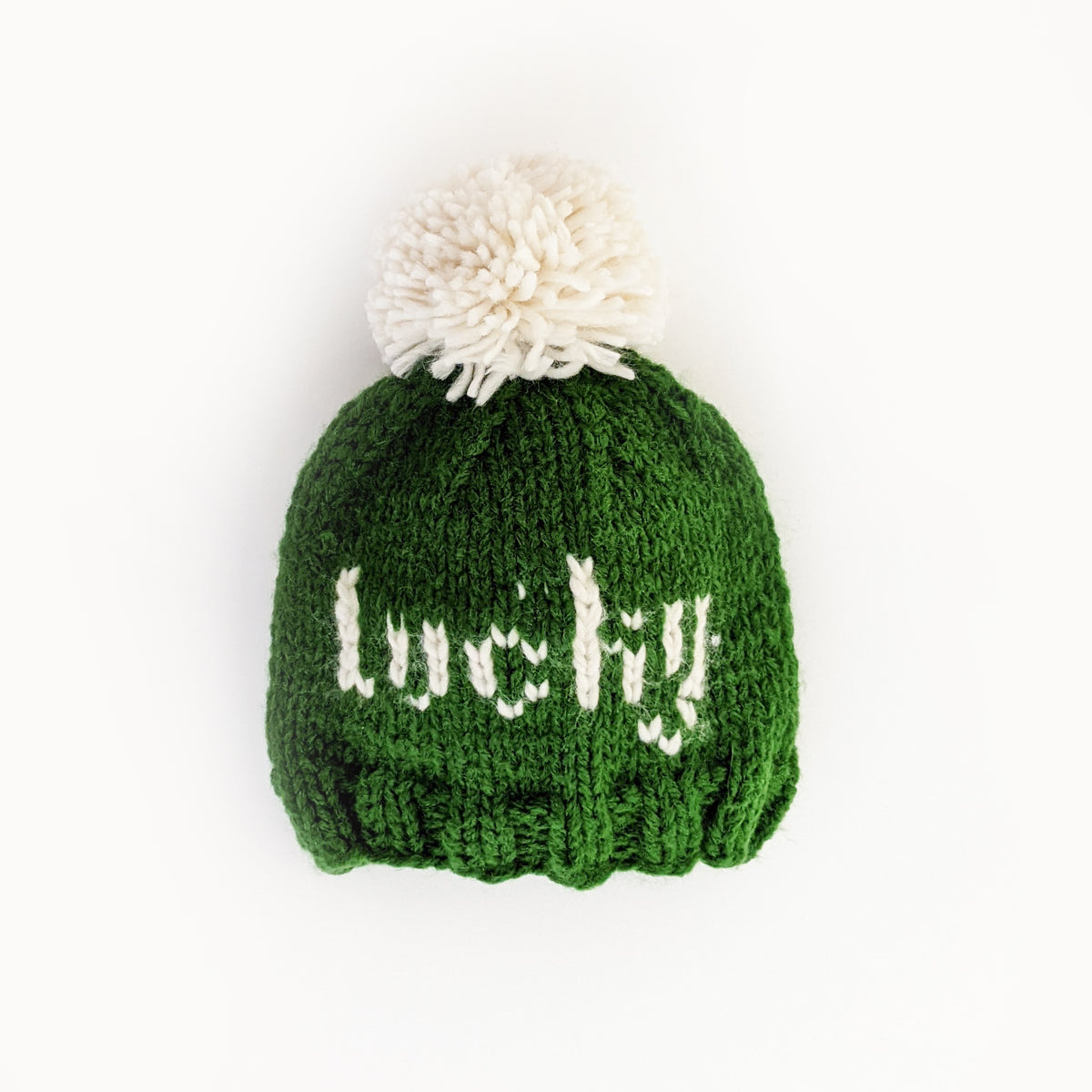 Lucky St. Patrick&#39;s Day Hand Knit Beanie Hat