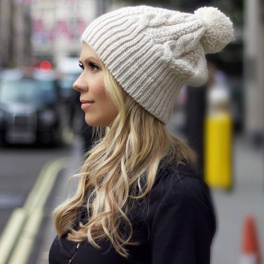 Natural Cable Beanie - Beanie Hats