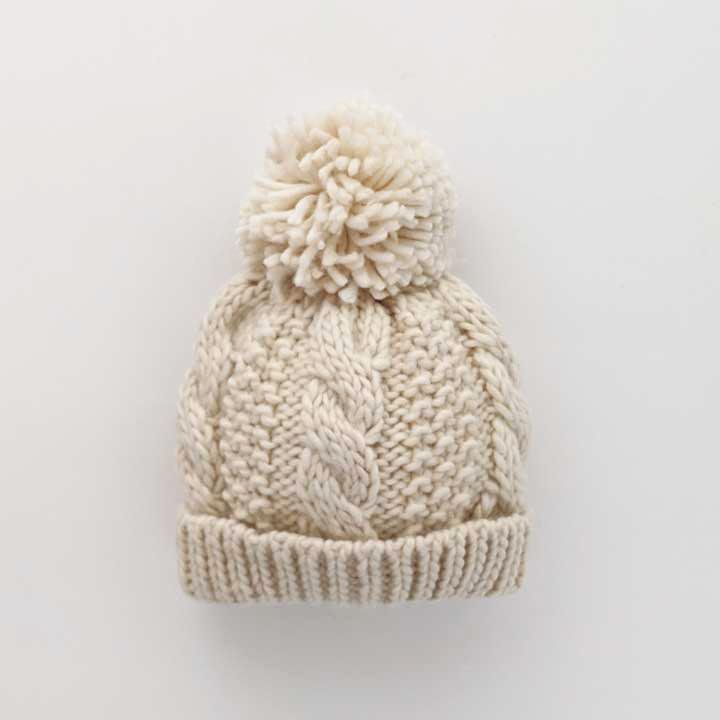 Natural Cable Beanie - Beanie Hats