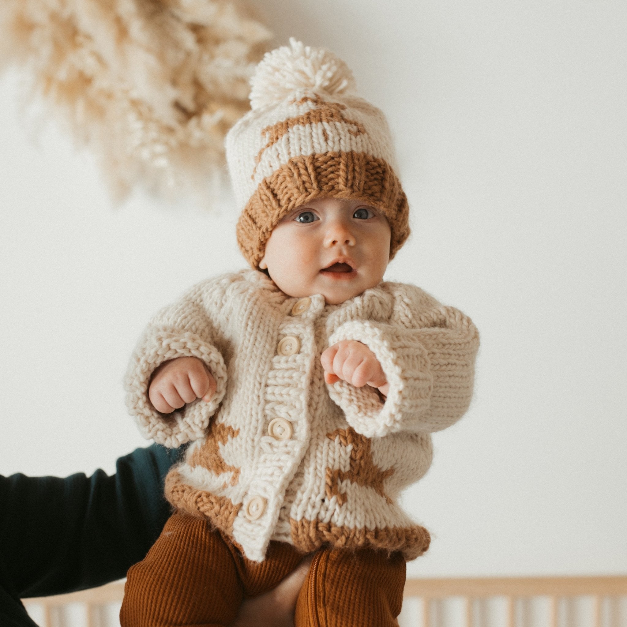 Black Bear Knit Beanie Hat | Huggalugs 0-6 Months