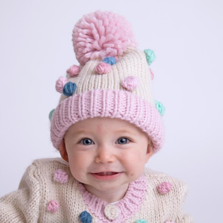 Pastel Popcorn Beanie Hat - Beanie Hats