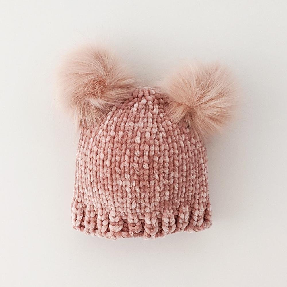 Rosy Chenille Beanie Hat - Beanie Hats