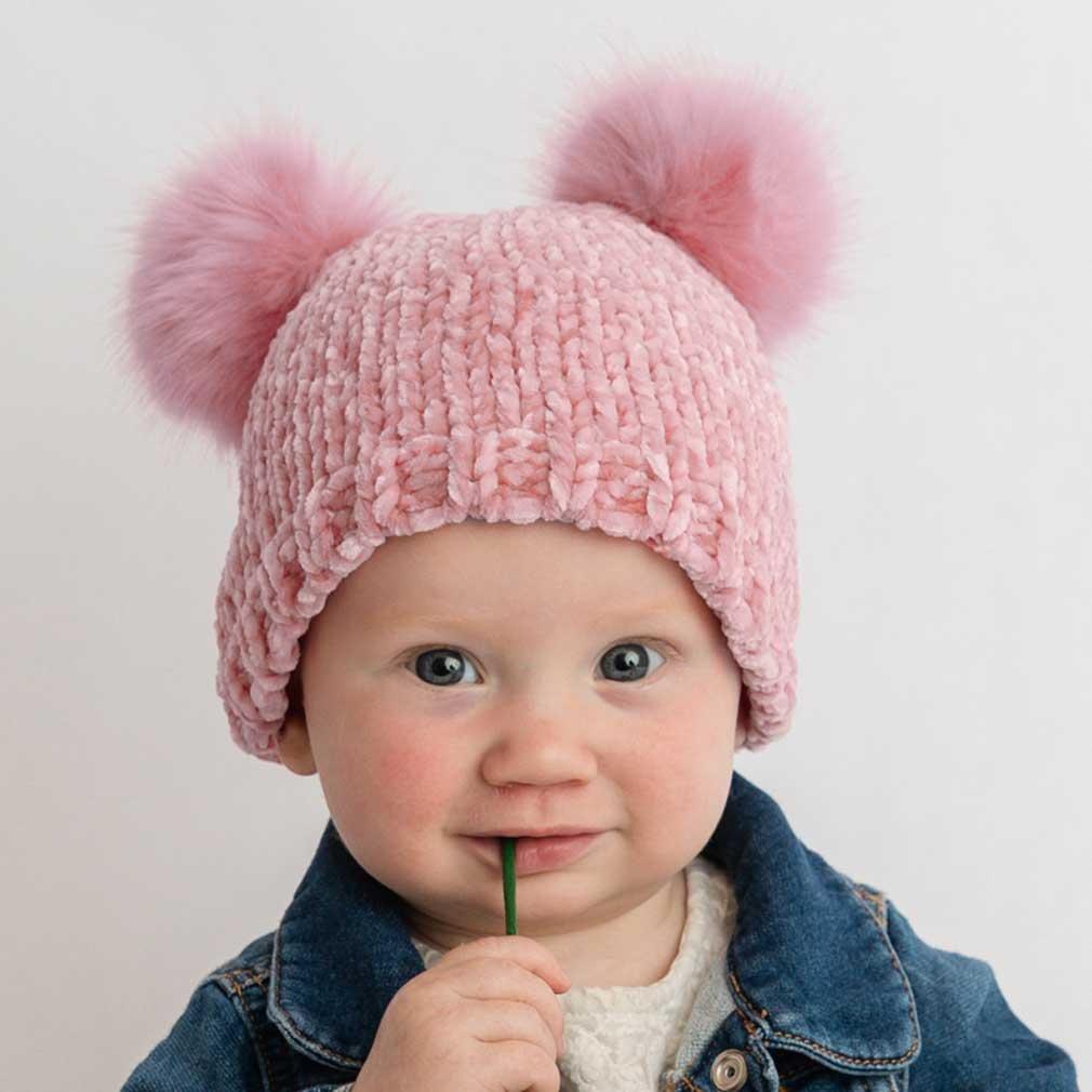 Rosy Chenille Beanie Hat - Beanie Hats