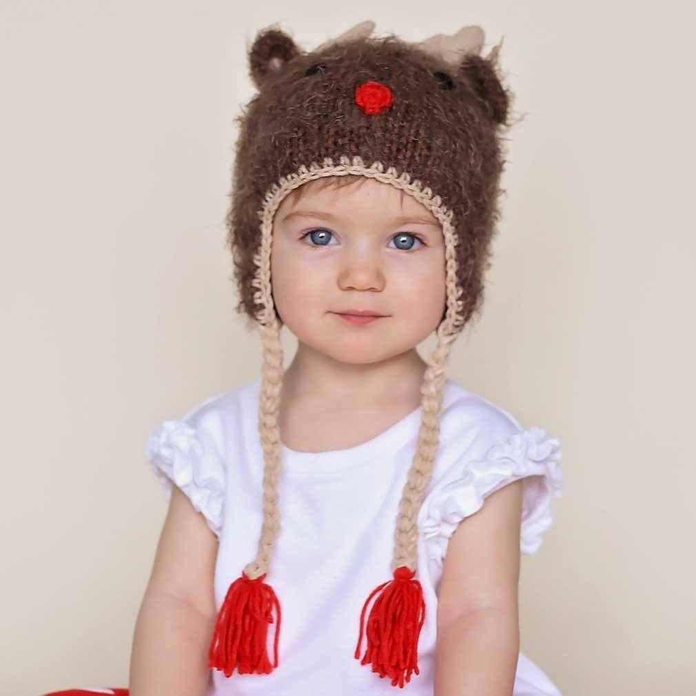 Rudolph Reindeer Beanie Hat - Beanie Hats