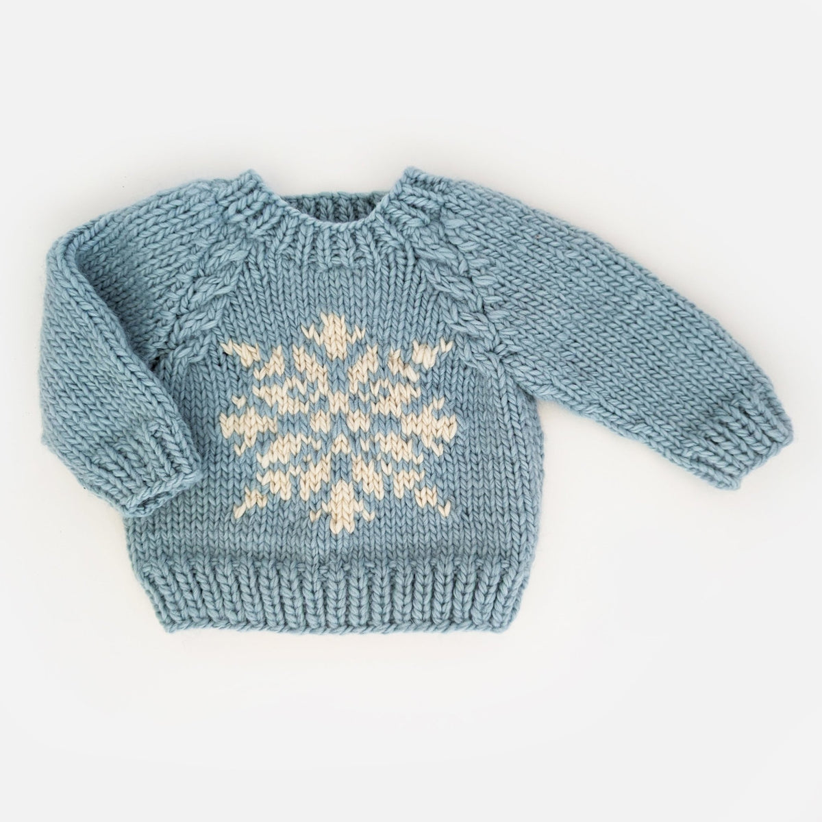 Snowflake Surf Blue Crew Neck Sweater for Baby &amp; Toddler - Sweaters