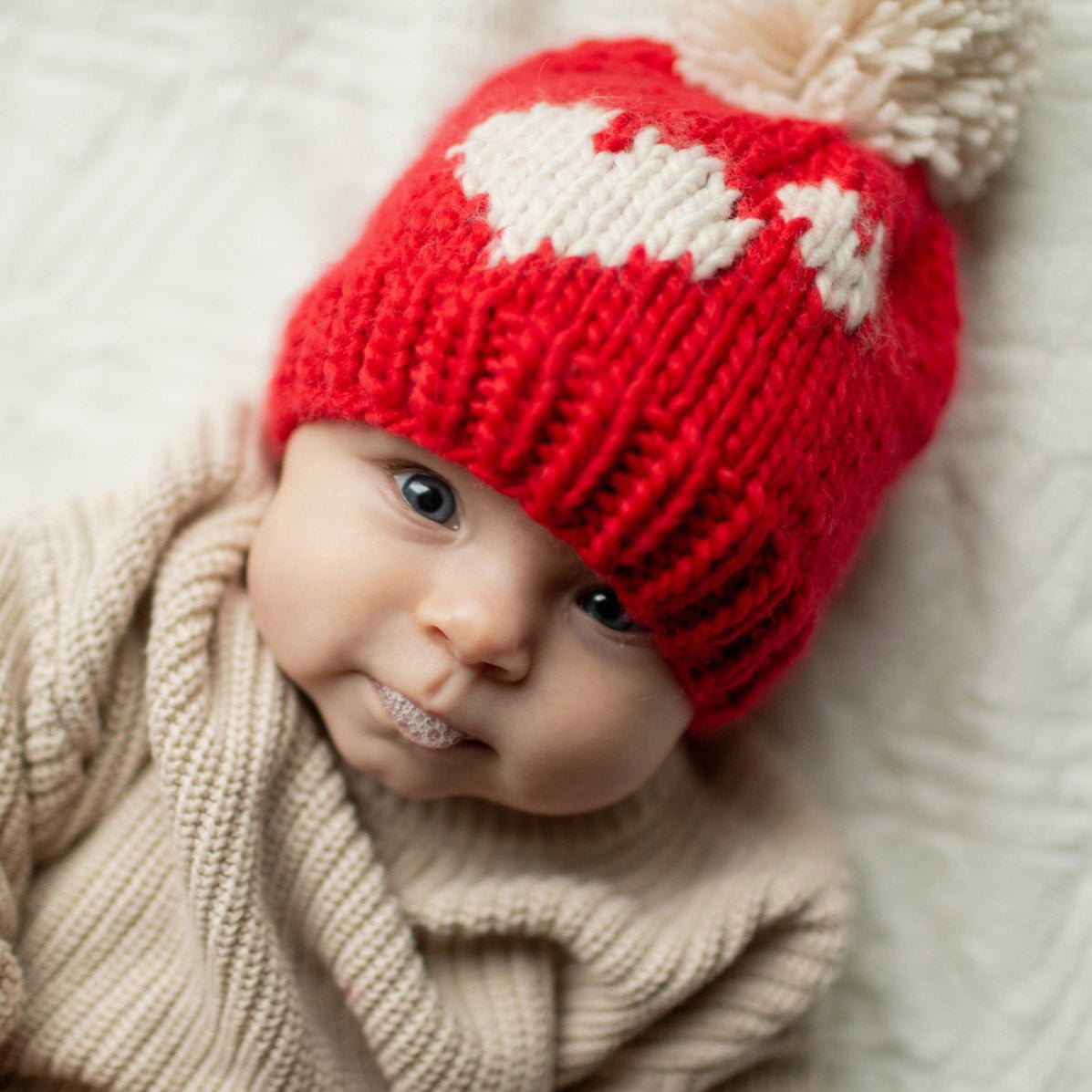 Red beanie hat sales baby