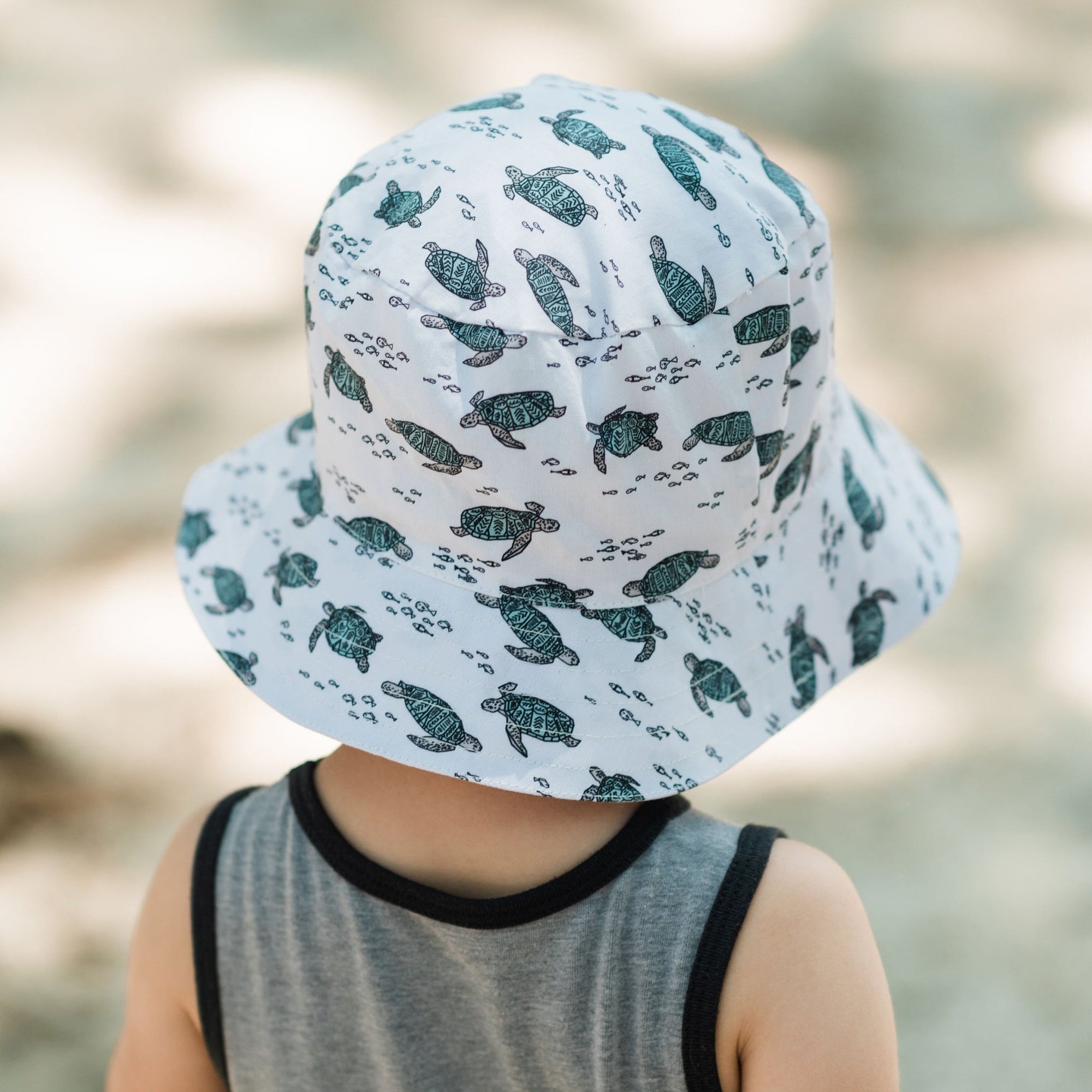 Turtles Bucket Hat UPF 50+ with Adjustable Breakaway Strap - Sunhat