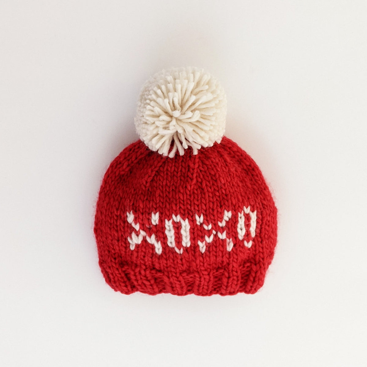 XOXO Red Valentine&#39;s Day Hand Knit Beanie Hat Ships 12-1/12/30 - Beanie Hats