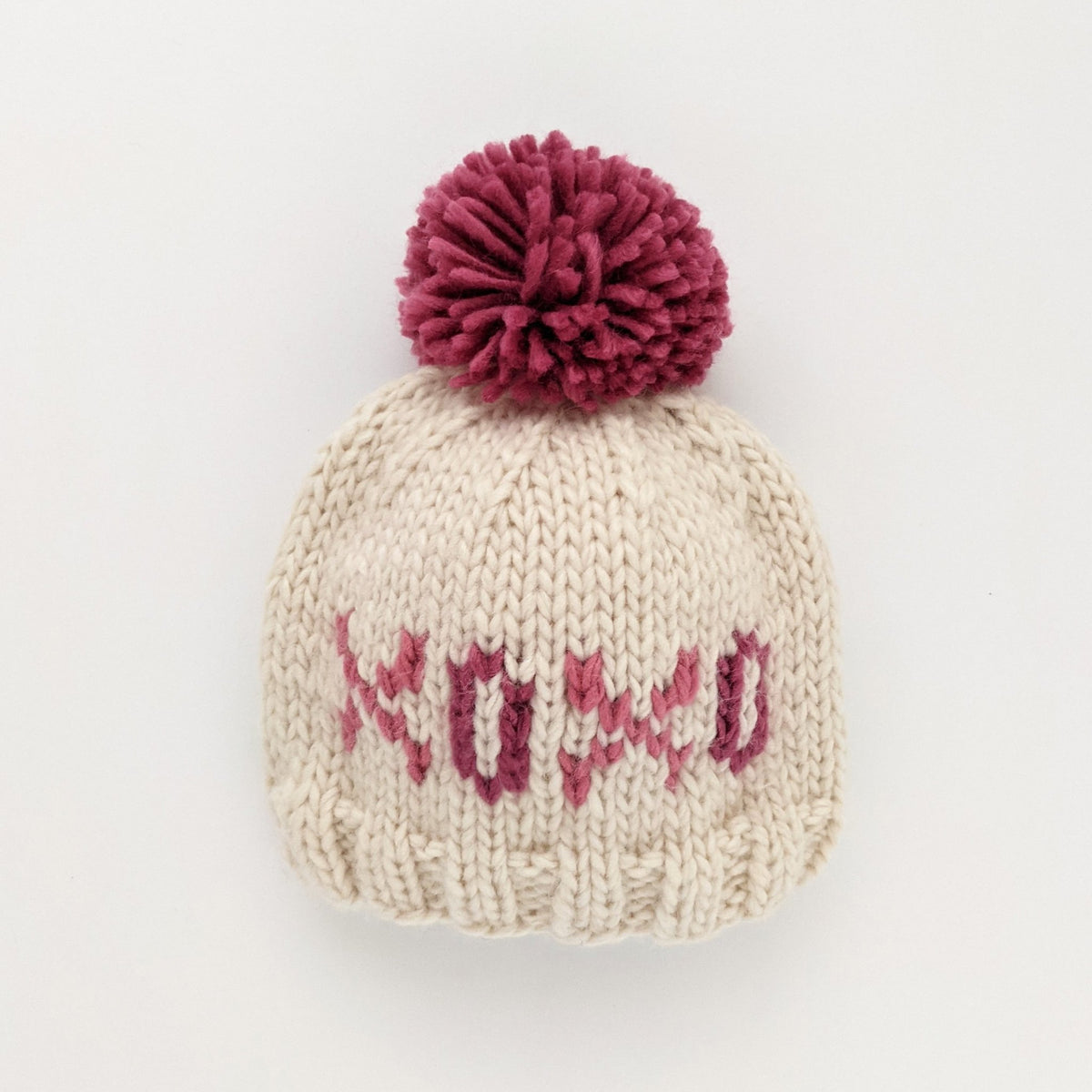 XOXO Valentine&#39;s Day Hand Knit Beanie Hat - Beanie Hats